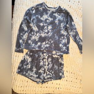 Seeing Stars Blue & White Tie-Dye Lounge Set xl